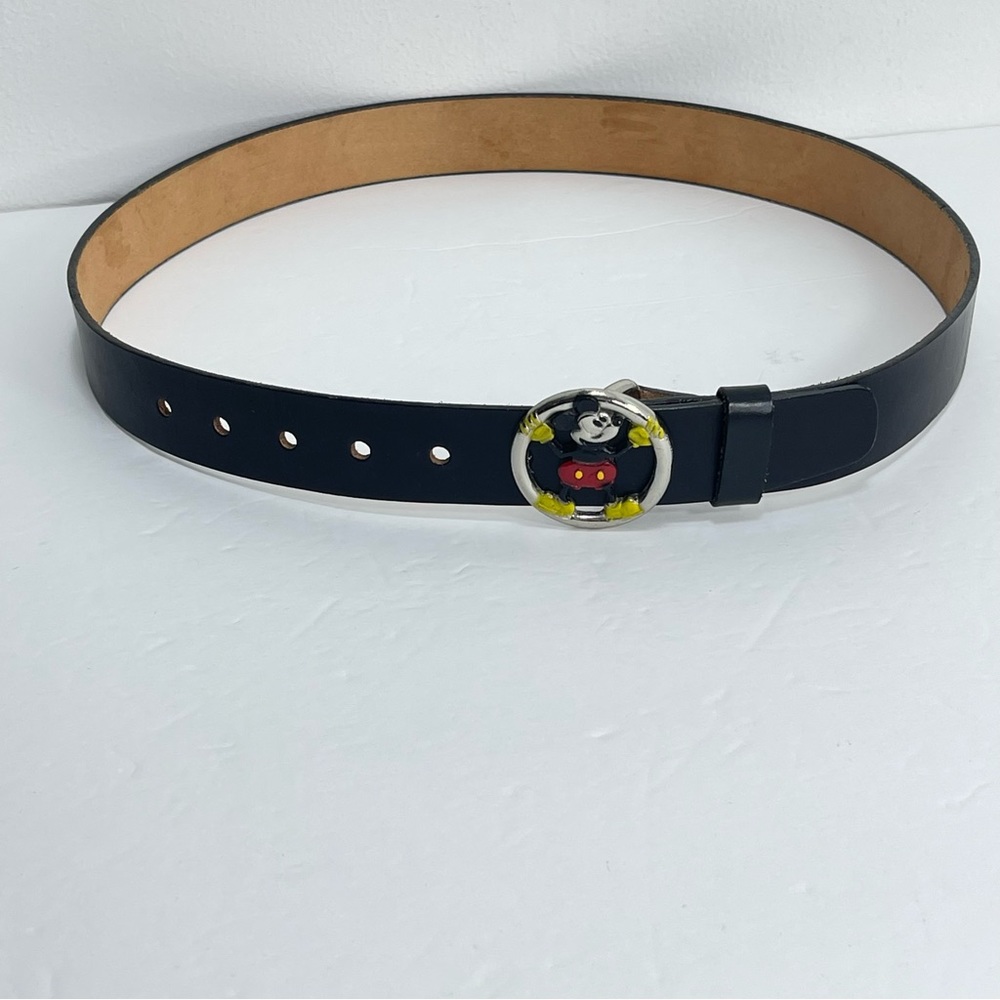 Vintage Hickok leather Belt Mickey Mouse Buckle